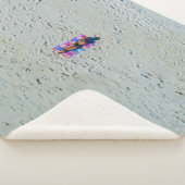 Persoon die zonnebaden op het strand sherpa deken (3/4)