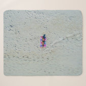 Persoon die zonnebaden op het strand sherpa deken (Voorkant (horizontaal))