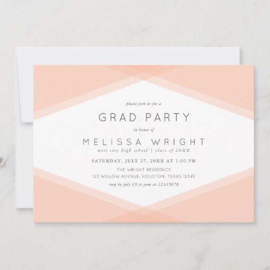 Persoon gelaagde geometrische en lichte Afstudeerd Kaart (Voorkant)