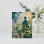 Persoon in de tuin Abstract Briefkaart (Staand voorkant)
