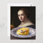 Persoon in het schilderij Kijkend naar eten Briefkaart (Voorkant / Achterkant)