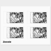 Persoon Lezen in tuin Bookplate Sticker (Vel)