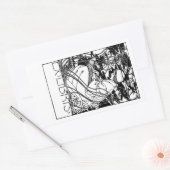 Persoon Lezen in tuin Bookplate Sticker (Envelop)