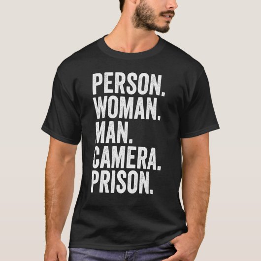 Persoon Man Camera Gevangenis T-shirt (Voorkant)