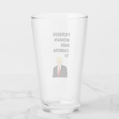 Persoon Man Camera TV Funny Trump Glas (Achterkant)