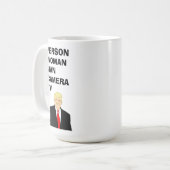 Persoon Man Camera TV Funny Trump Koffiemok (Voorkant links)