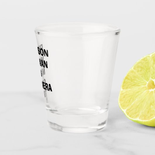 Persoon Man Camera TV Funny Trump Shot Glas (Rechts)