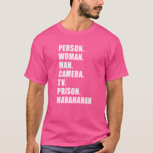 Persoon Man Camera TV Gevangenis Hahaha 4 T-shirt