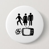 Persoon Man Camera TV Ronde Button 7,6 Cm (Voorkant)