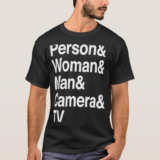 Persoon Man Camera TV T-shirt (Voorkant)
