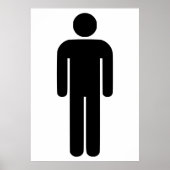 Persoon Man Universal Silhouette Classic Comic Poster (Voorkant)