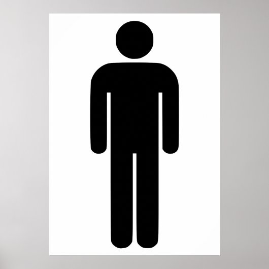 Persoon Man Universal Silhouette Classic Comic Poster (Voorkant)