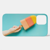 Persoon met gele en roze paprika Case-Mate iPhone case (Achterkant (horizontaal))