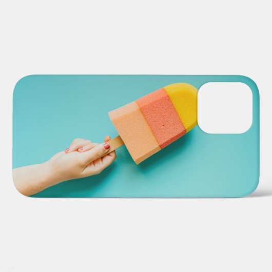 Persoon met gele en roze paprika Case-Mate iPhone case (Achterkant (horizontaal))