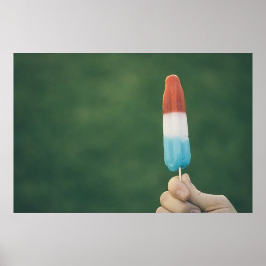 Persoon met ijspop poster (Voorkant)