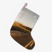 Persoon onderweg in de ochtend kleine kerstsok (Voorkant (Hangend))