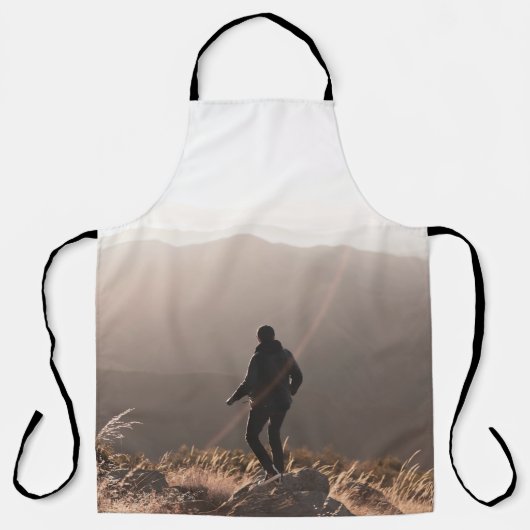 Persoon op rots schort (Voorkant)