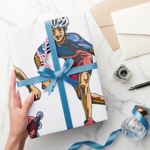 Persoon Rollerblading Cadeaupapier