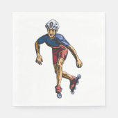Persoon Rollerblading Servet (Voorkant)