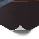 Persoon staat op bruine rockvorming nabij lichaam poster (Hoek)