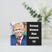 Persoon, vrouw, Man, camera, tv, grappige antitrum Briefkaart (Staand voorkant)