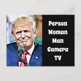 Persoon, vrouw, Man, camera, tv, grappige antitrum Briefkaart