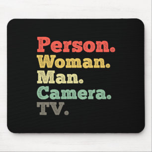 Persoon Vrouw Man Camera Tv Retro Vintage Muismat