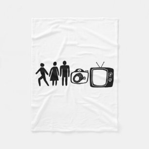 Persoon Vrouw Man Camera Tv T-shirt Fleece Deken