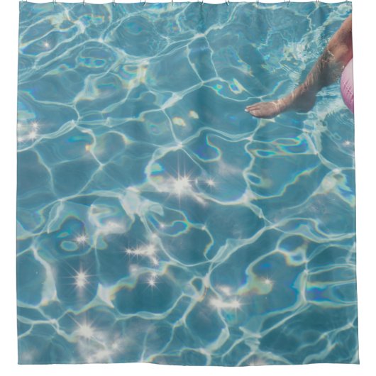 Persoon zwembad douchegordijn (Voorkant)
