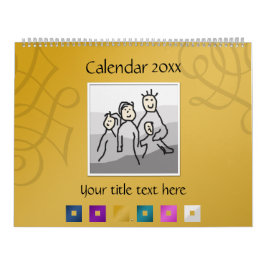 Persoonlijk 13 foto's en aangepaste tekst 20XX Kalender