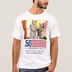 Persoonlijk 250 Amerika Familie Reünie Patriottisc T-shirt
