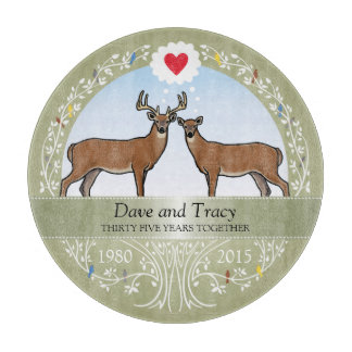 Persoonlijk 35th Wedding Jubileum, Buck & Doe Snijplank