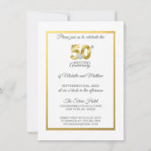 Persoonlijk 50e gouden huwelijksjubileum kaart (Achterkant)