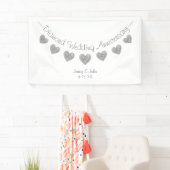 Persoonlijk 60e diamanten bruiloft jubileum spandoek (Insitu)