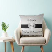 Persoonlijk 70th Wedding Jubileum Silver Heart Kussen (Stoel)