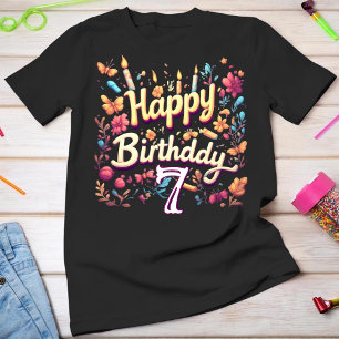 Persoonlijk 7e verjaardag meisje T-shirt