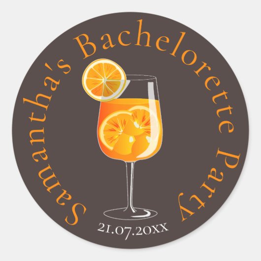 Persoonlijk Aandenken Bruidsfeest Ronde Sticker (Voorkant)