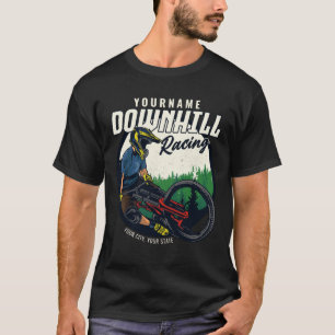 Persoonlijk aangepast bergafwaarts raceparcours vo t-shirt