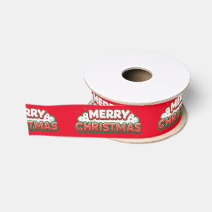 Persoonlijk Aangepast Prettig Kerstfeest Grosgrain Lint