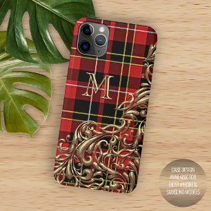 Persoonlijk aangepast Schots tartan geruit patroon iPhone 11 Pro Max Hoesje
