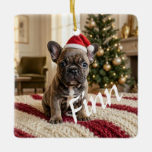 Persoonlijk aangepaste chic foto keramische kerstb