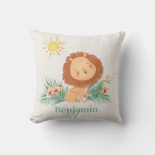 Persoonlijk Aangepaste Lieve Leeuw In Jungle Kussen