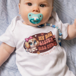 Persoonlijk aangepaste malle baby- en honden- romper