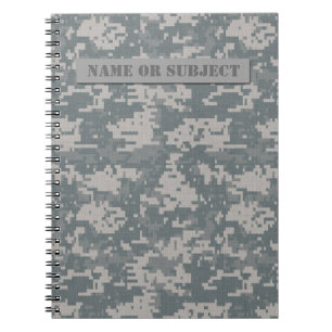 Persoonlijk ACU digitaal camouflage-spiraalnotitie Notitieboek
