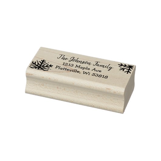 Persoonlijk adres: Winter Snowflake Rubberstempel (Stempel)