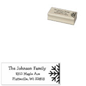 Persoonlijk adres Winterkerstsnowflake Rubberstempel (Gestempeld)