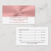 Persoonlijk adviseur luxueus roze chroom afsprakenkaartje (Voorkant / Achterkant)