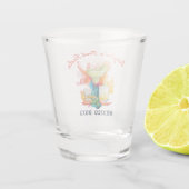 Persoonlijk afscheid weekend definitieve fiesta  shot glas (Achterkant)