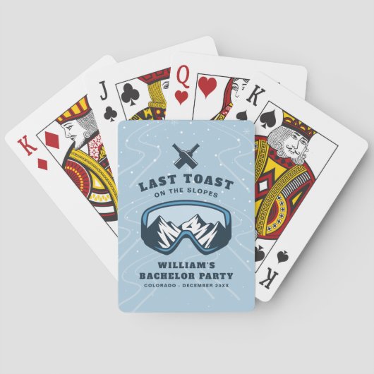 Persoonlijk afscheid weekend voor vrijgezellen pokerkaarten (Achterkant)