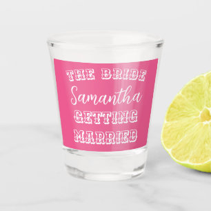 Persoonlijk Afscheidscadeau Voor De Bruid Roze Shot Glas